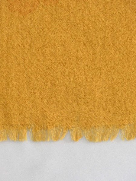 画像4: ウールガーゼストール  散菊　マスタード　茶 (4)