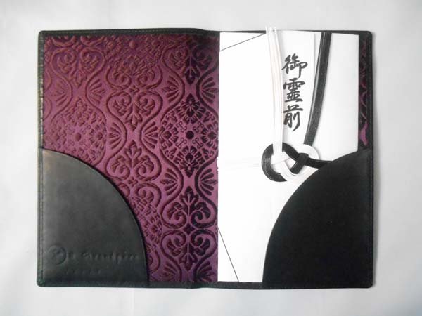 画像7: 本革製 冠婚葬祭兼用 セレモニーケースDX 黒 (7)