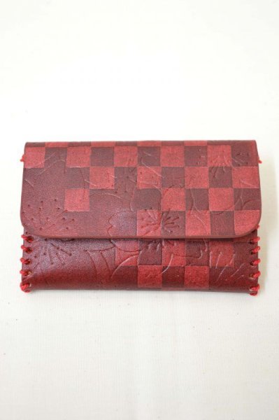 画像4: 革 名刺入れ 桜 red お求め易い価格にしました (4)
