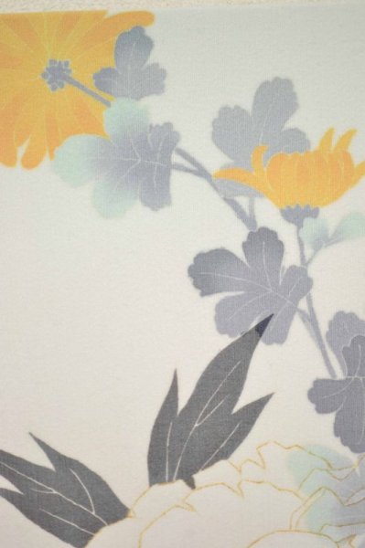 画像6: 小さなインテリア ファブリックパネル 霞がさね 菊・牡丹 (6)