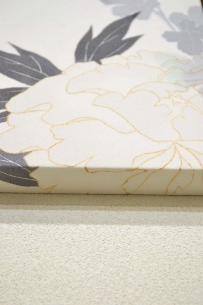 画像5: 小さなインテリア ファブリックパネル 霞がさね 菊・牡丹 (5)