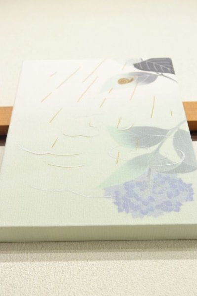 画像5: 小さなインテリア ファブリックパネル 霞がさね 紫陽花 (5)