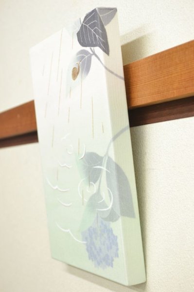 画像3: 小さなインテリア ファブリックパネル 霞がさね 紫陽花 (3)