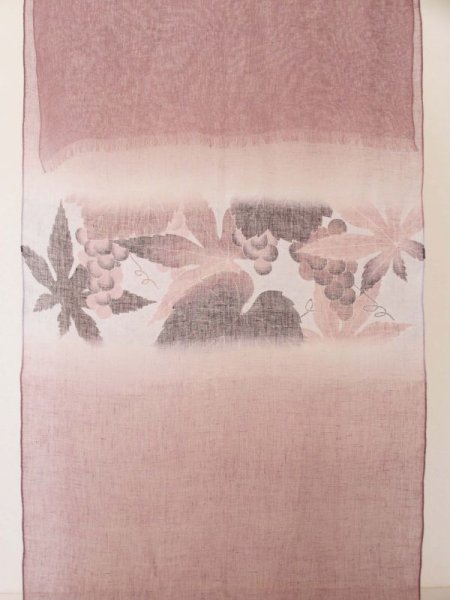 画像5: 手描友禅 リネンストール 秋彩 (5)