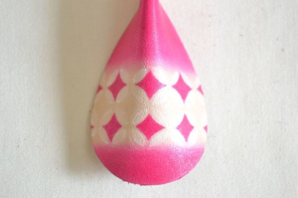 画像4: 手描き友禅 レザー キーリング 七宝 (4)