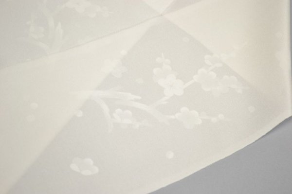 画像7: 手描友禅 半衿「ほのか」梅 (7)