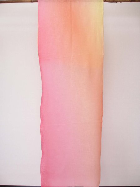 画像7: 刷毛染めストール　空模様ピンク　 (7)