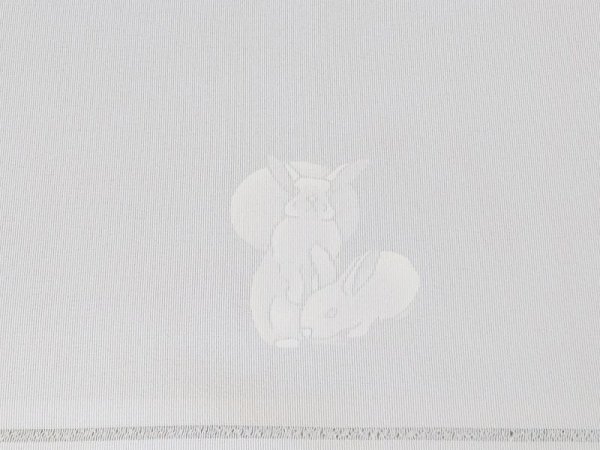 画像6: 手描友禅 半衿「ちらり」うさぎ (6)