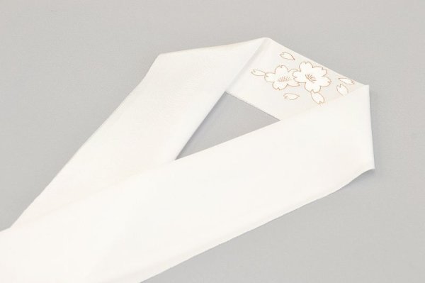 画像2: 手描友禅 半衿「ちらり」桜 (2)