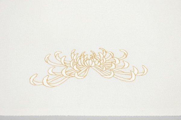 画像4: 手描友禅 半衿「ちらり」菊 (4)