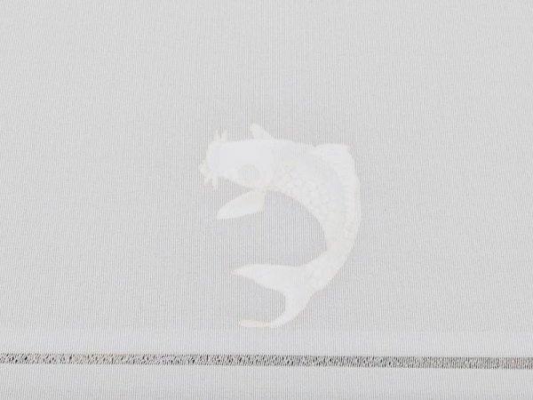 画像6: 手描友禅 半衿「ちらり」鯉 (6)