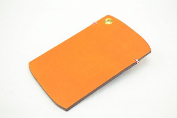 画像2: 手描き友禅 レザー パスケース　牡丹 (2)