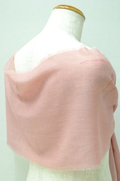 画像9: 手描友禅 カシミヤストール こもれび 水仙 ピンク (9)