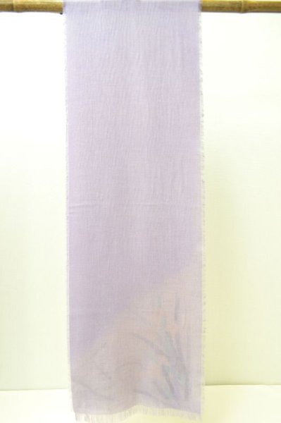 画像3: 手描友禅 カシミヤストール こもれび 水仙 ラベンダー (3)