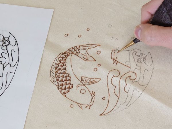 画像4: おうちで友禅 手描友禅教室 事前教室体験 お申込み (4)