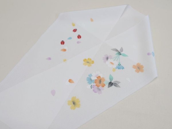 画像4: 手描友禅 半衿「愉彩」桜 (4)