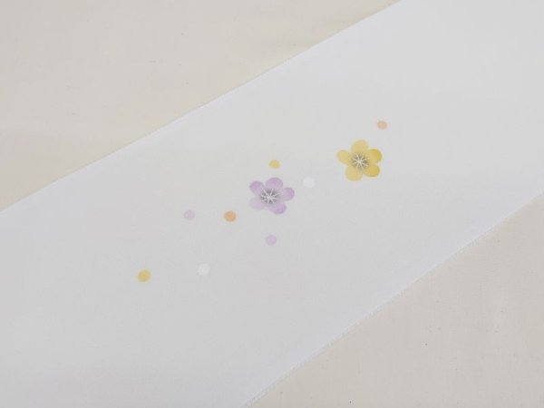 画像6: 手描友禅 半衿「愉彩」梅 (6)