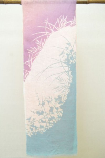 画像4: リネンストール　silhouette　四君子　ピンク (4)