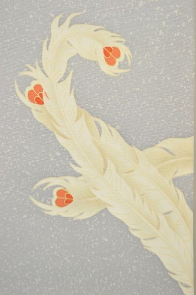画像8: 手描友禅 染帯 白鳳凰 (8)