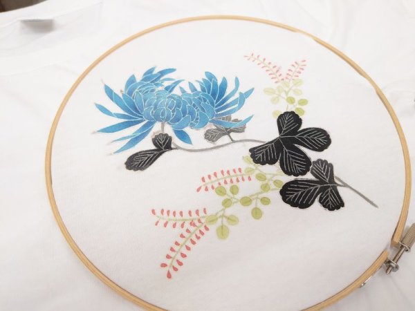 画像6: 手描友禅 Tシャツ 秋草 受注生産 (6)