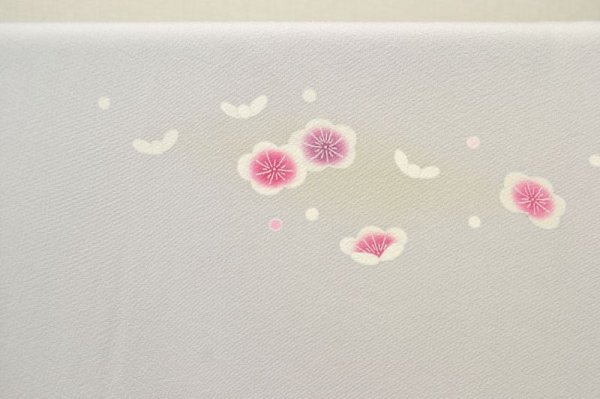 画像7: 手描友禅 付下げ 梅笹 制作より時間が経ってるためお求めやすい価格に (7)