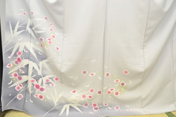 画像3: 手描友禅 付下げ 梅笹 制作より時間が経ってるためお求めやすい価格に (3)