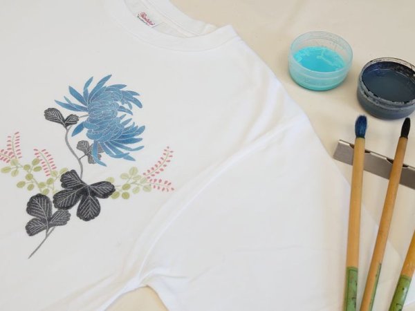 画像7: 手描友禅 Tシャツ 秋草 受注生産 (7)