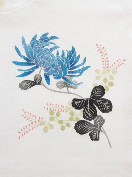 画像2: 手描友禅 Tシャツ 秋草 受注生産 (2)