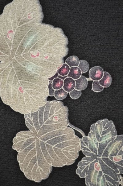画像10: 手描友禅 染帯 葡萄 (10)