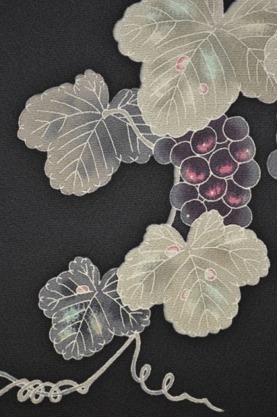 画像8: 手描友禅 染帯 葡萄 (8)