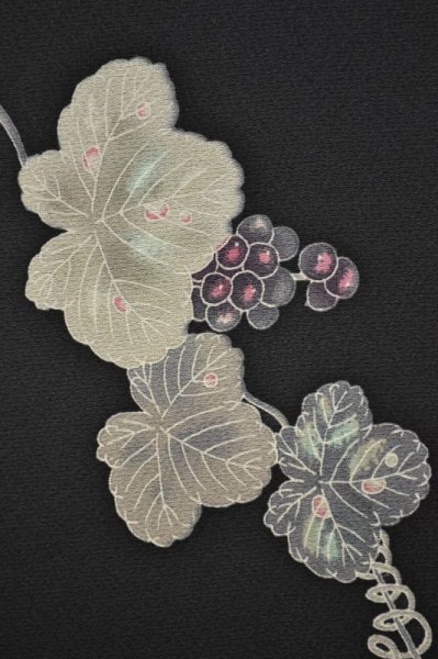 画像9: 手描友禅 染帯 葡萄 (9)