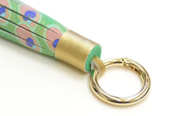 画像7: 手描友禅 バッグチャーム 「孔雀」 (7)