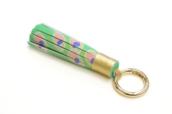 画像6: 手描友禅 バッグチャーム 「孔雀」 (6)