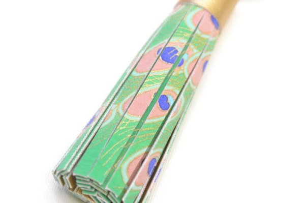 画像9: 手描友禅 バッグチャーム 「孔雀」 (9)