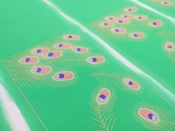 画像16: 手描友禅 バッグチャーム 「孔雀」 (16)