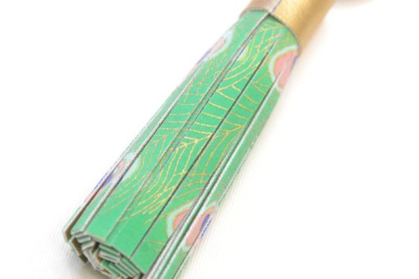 画像8: 手描友禅 バッグチャーム 「孔雀」 (8)