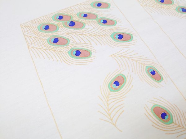 画像12: 手描友禅 バッグチャーム 「孔雀」 (12)