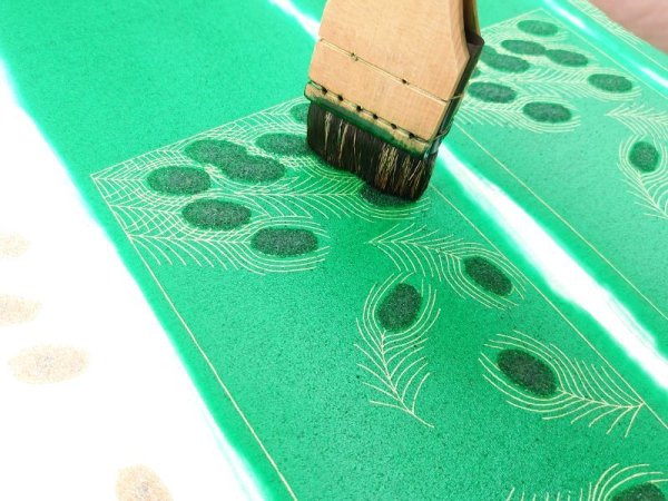 画像15: 手描友禅 バッグチャーム 「孔雀」 (15)