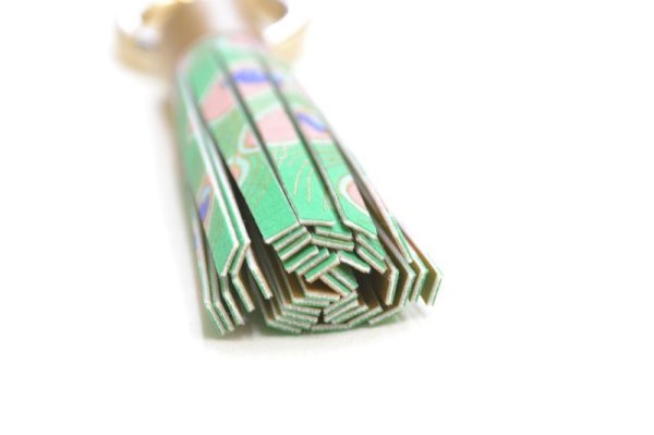 画像10: 手描友禅 バッグチャーム 「孔雀」 (10)