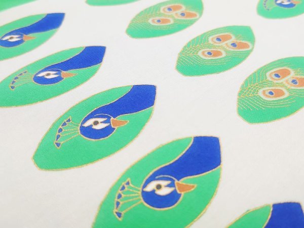 画像14: 手描友禅 ピアス 「孔雀」 (14)