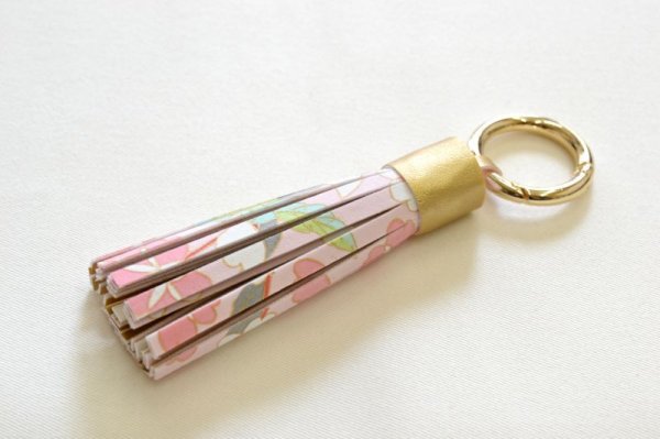 画像5: 手描友禅 バッグチャーム 「桜」 ピンク (5)