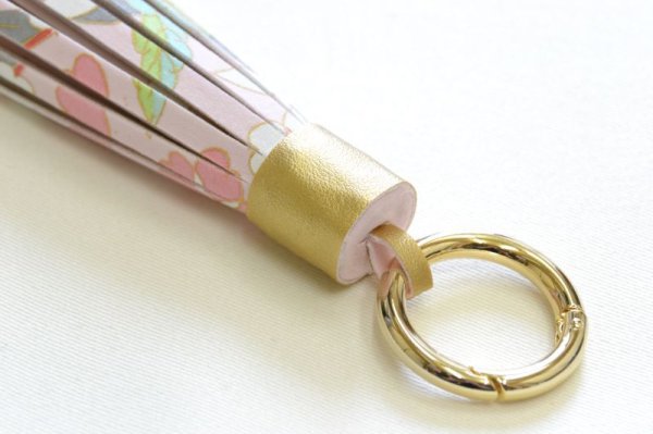 画像7: 手描友禅 バッグチャーム 「桜」 ピンク (7)