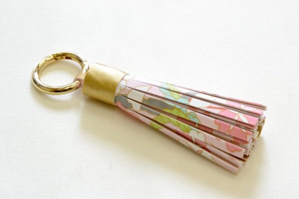 画像4: 手描友禅 バッグチャーム 「桜」 ピンク (4)