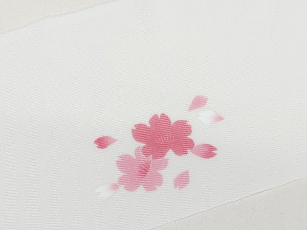 画像3: 手描友禅 半衿「ちらり」 彩 桜 (3)