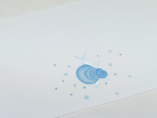 画像3: 手描友禅 半衿「ちらり」 彩 かたつむり　 (3)