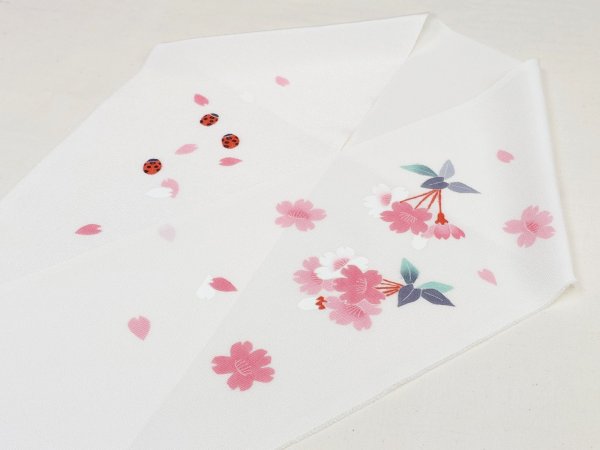 画像4: 手描友禅 半衿「愉彩」桜 ピンク (4)