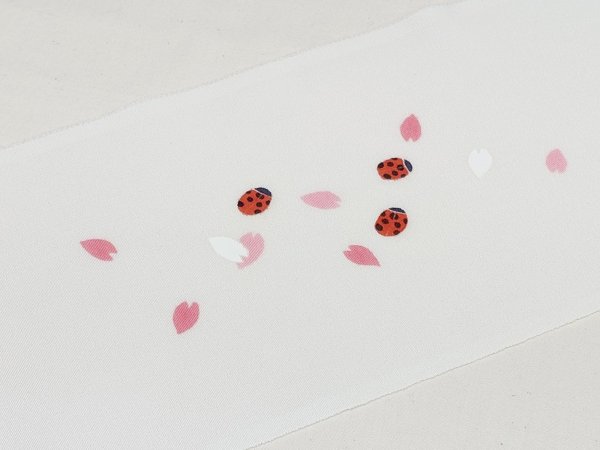 画像7: 手描友禅 半衿「愉彩」桜 ピンク (7)