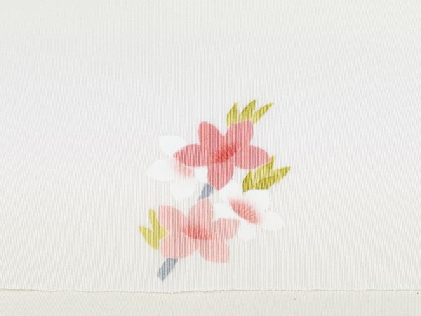 画像4: 手描友禅 半衿「ちらり」 彩 桃 (4)