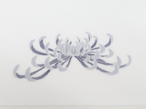 画像4: 手描友禅 半衿「ちらり」 彩 菊A (4)