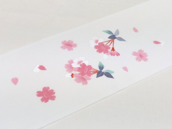 画像5: 手描友禅 半衿「愉彩」桜 ピンク (5)